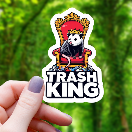 Trash King Opossum Sticker - 3"
