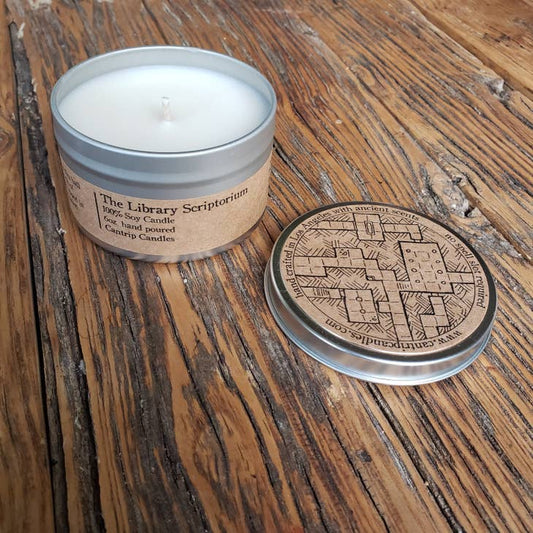 6 oz Candle Library Scriptorium