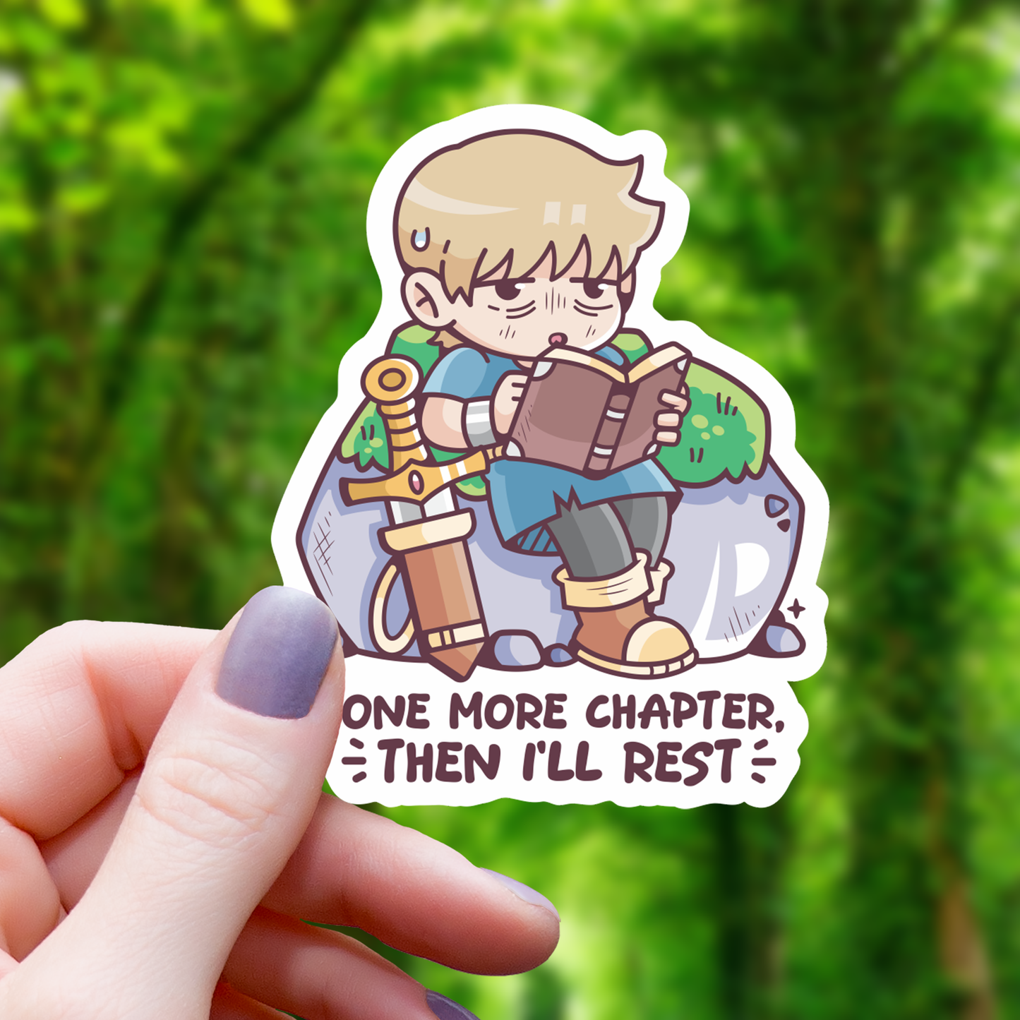 One More Chapter Then Rest Sticker - 3"