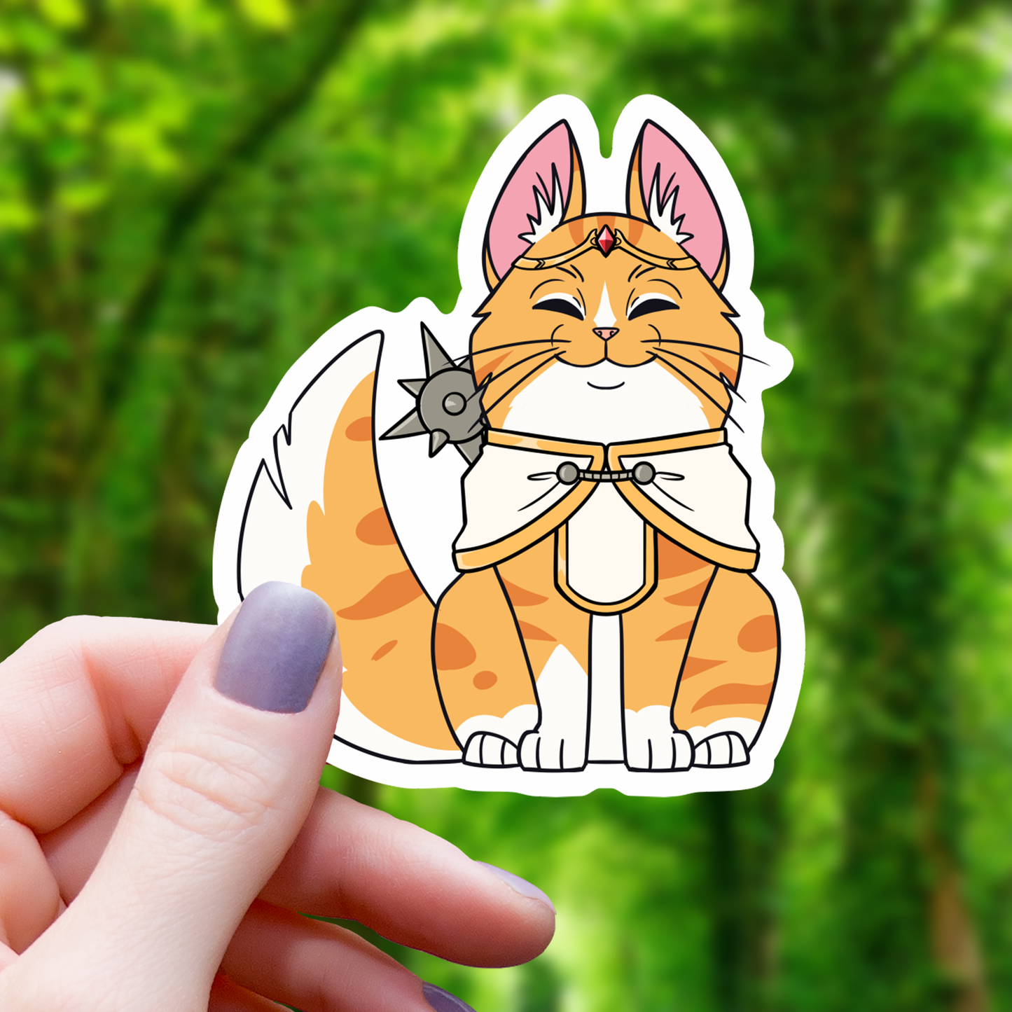Happy Cat Cleric Sticker - 3"