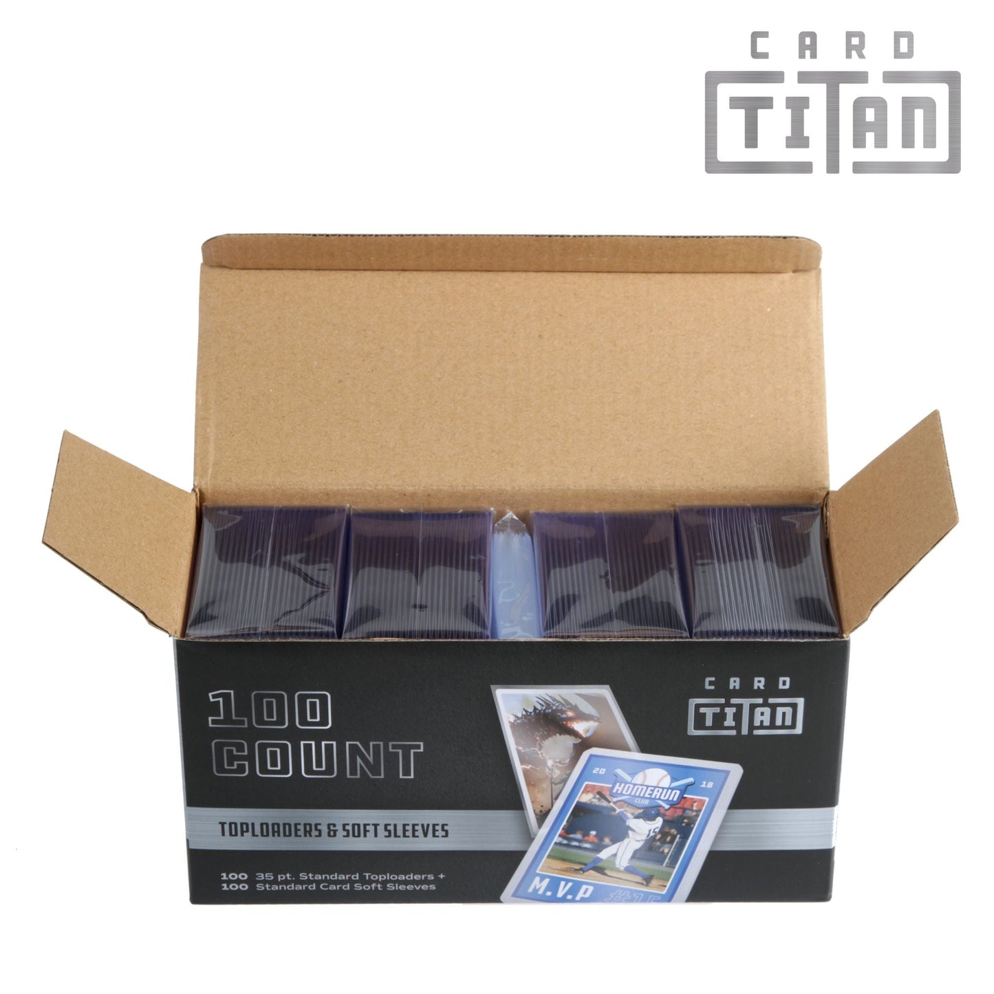 Toploaders 35pt (100 count) with 100 Soft Sleeves Premium Quality Ultra Clear Card Sleeves