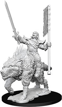 Orc on Dire Wolf Pathfinder Deep Cuts Unpainted Miniatures