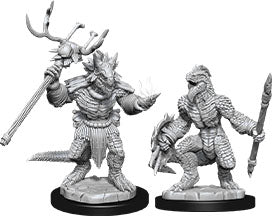 Lizardfolk & Lizardfolk Dungeons & Dragons: Nolzur's Marvelous Unpainted Miniatures