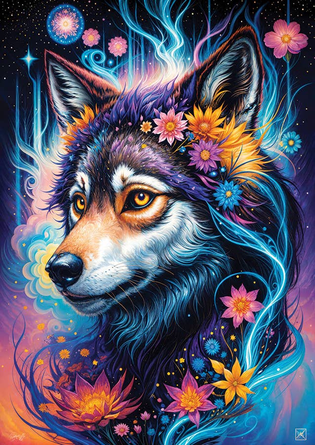 Magical Wolf Portrait 1000-Piece Enjoy Puzzle
