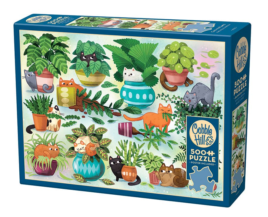 Cats vs Plants 500pc puzzle