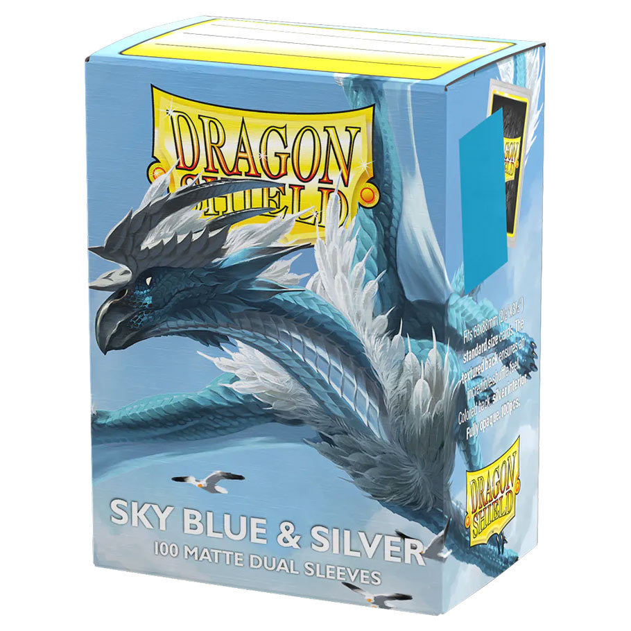 Sleeve Sky Blue & Silver (100) Dual Matte