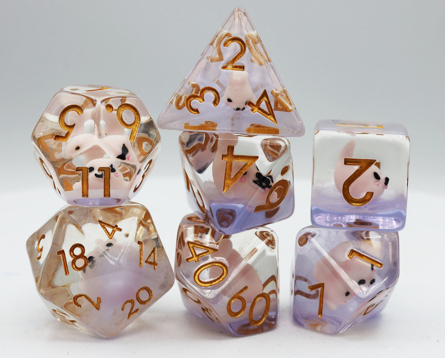 Pink Seal RPG Dice Set