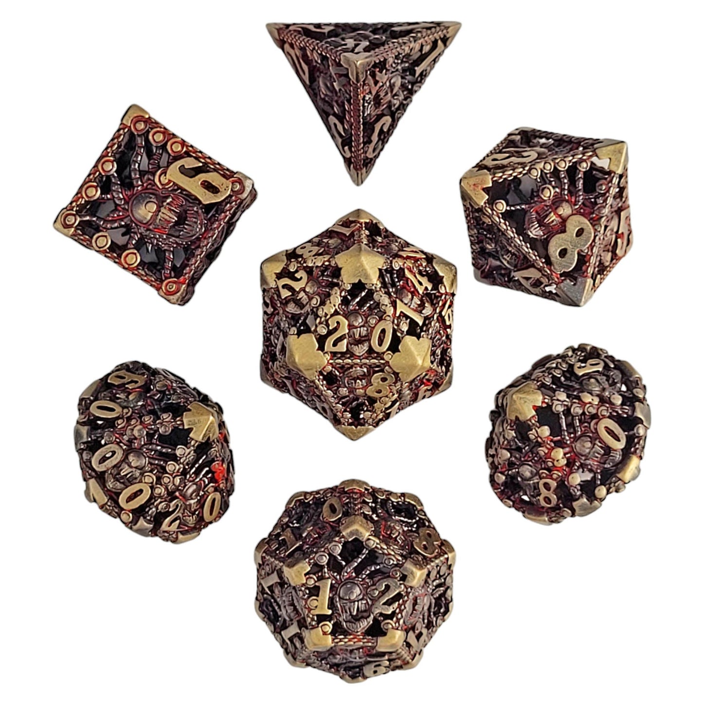 Orox Sees Gold Hollow Metal RPG Dice Set