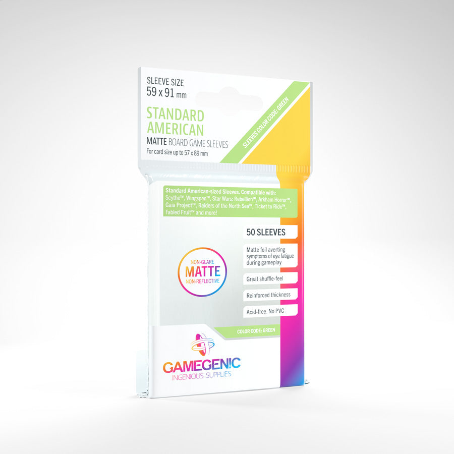 Matte Sleeves Standard American, Code: Green