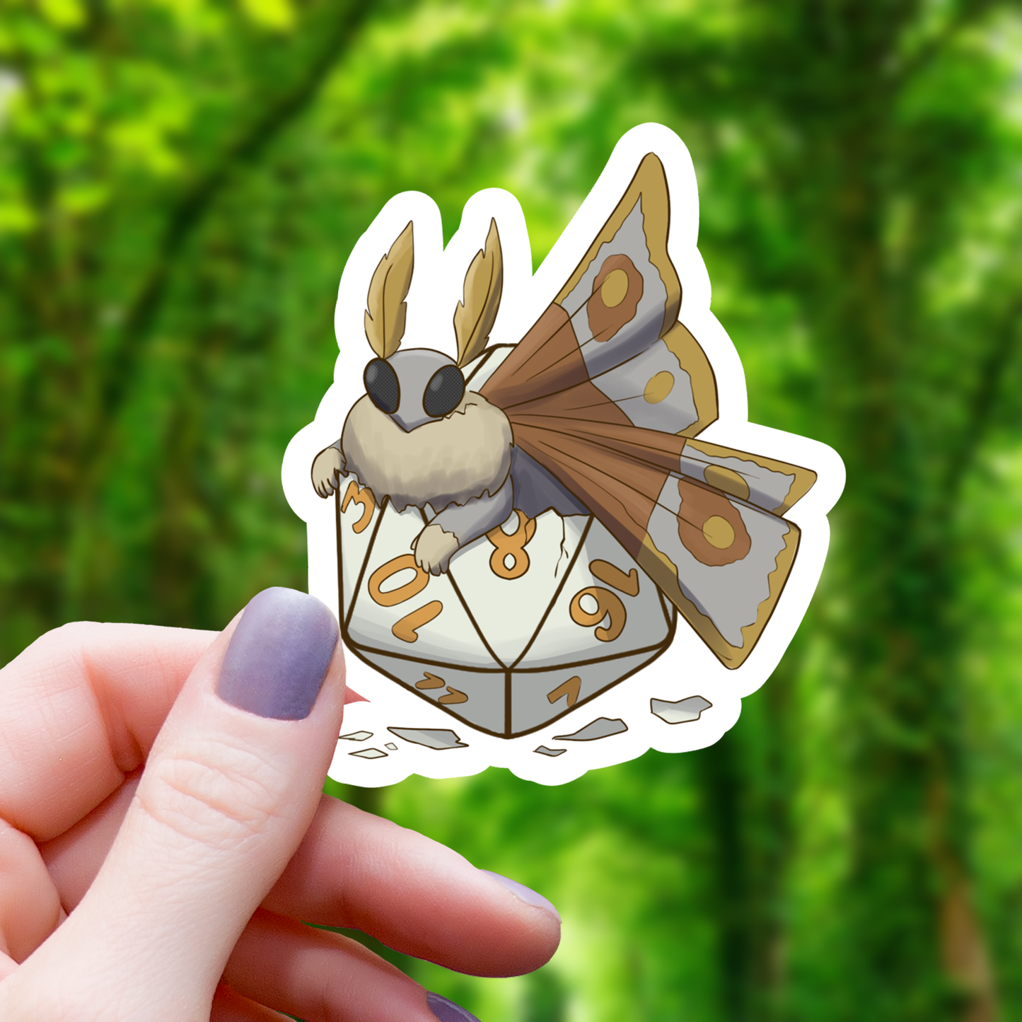 Mothman Born from D20 Sticker - 3"