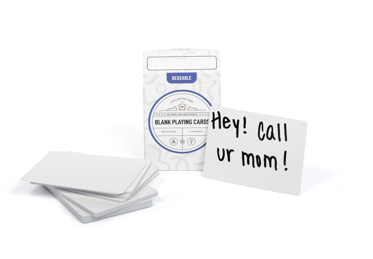 Reusable Blank Playing Cards - For Flashcards & more
