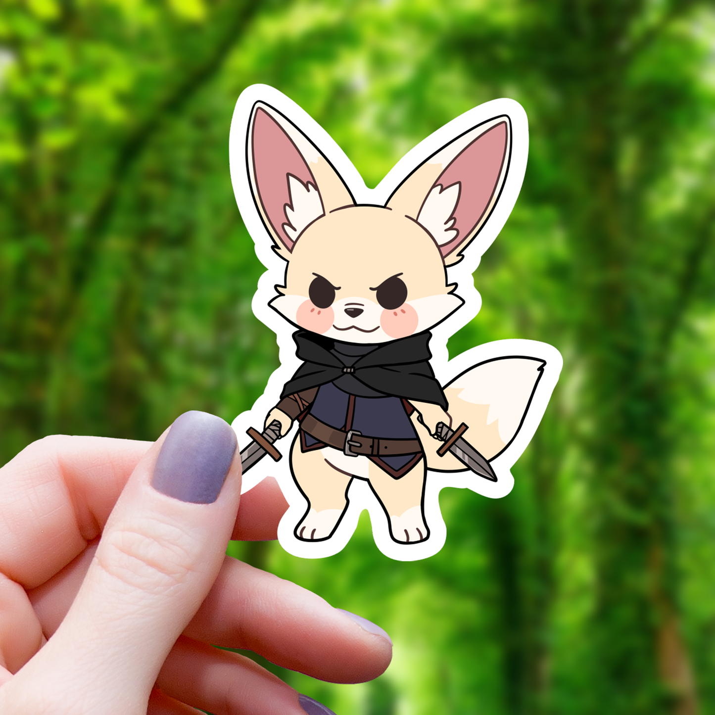 Fennec Fox Rogue TTRPG Class Sticker - 3"