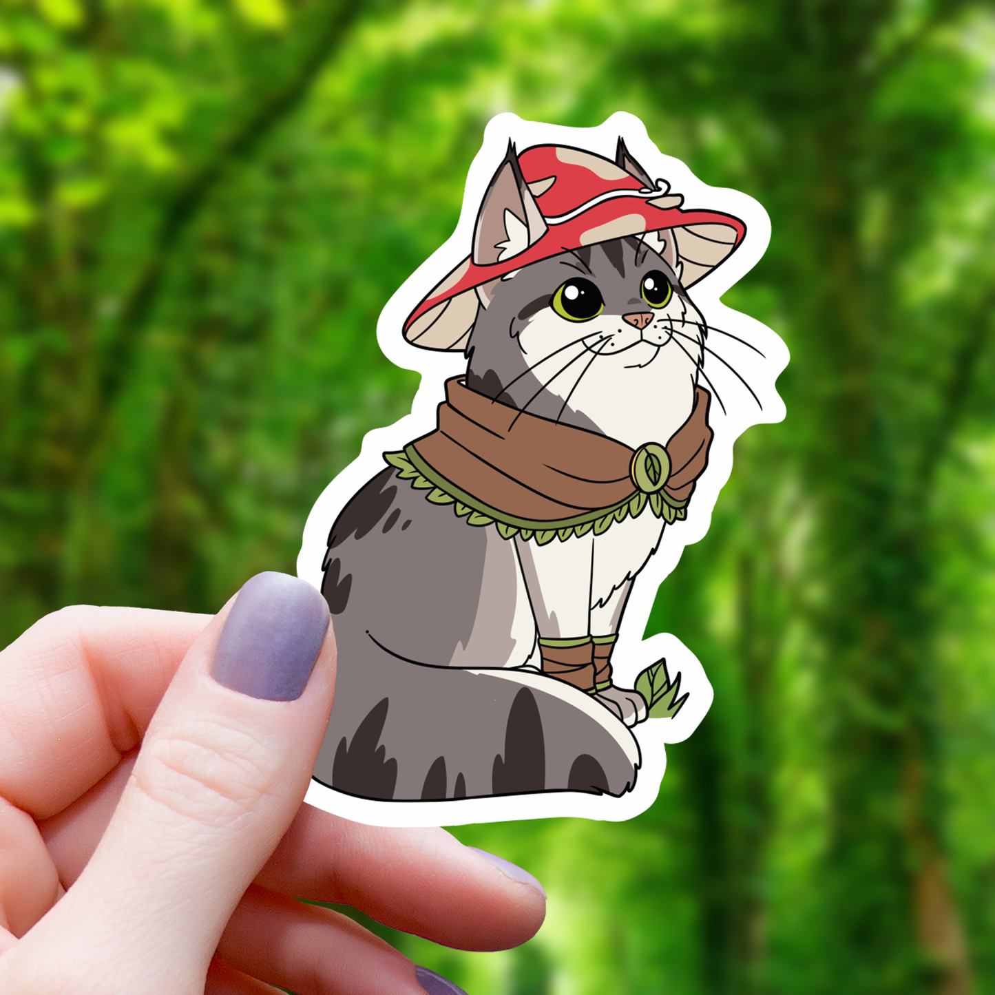 Maine Coon Druid TTRPG Class Sticker - 3"
