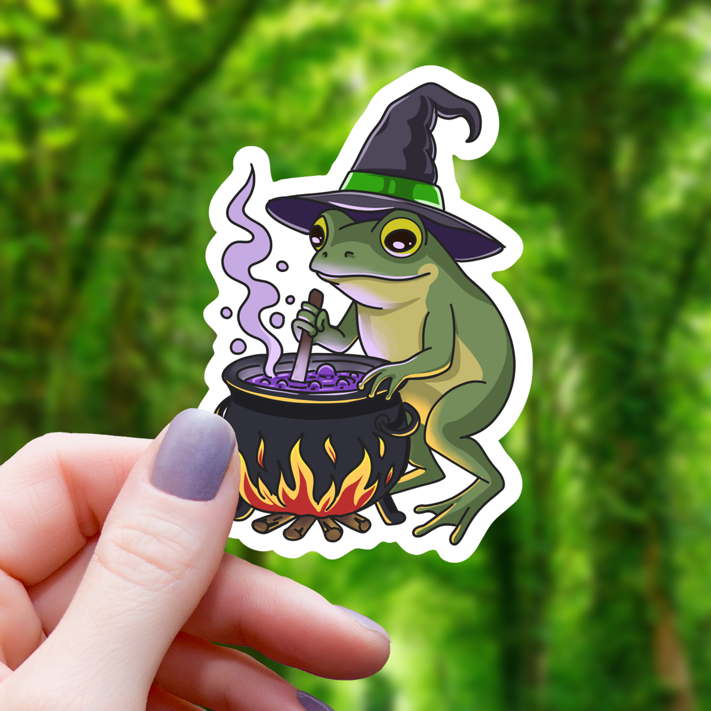 Witchy Frog Brewing Sticker - 3"