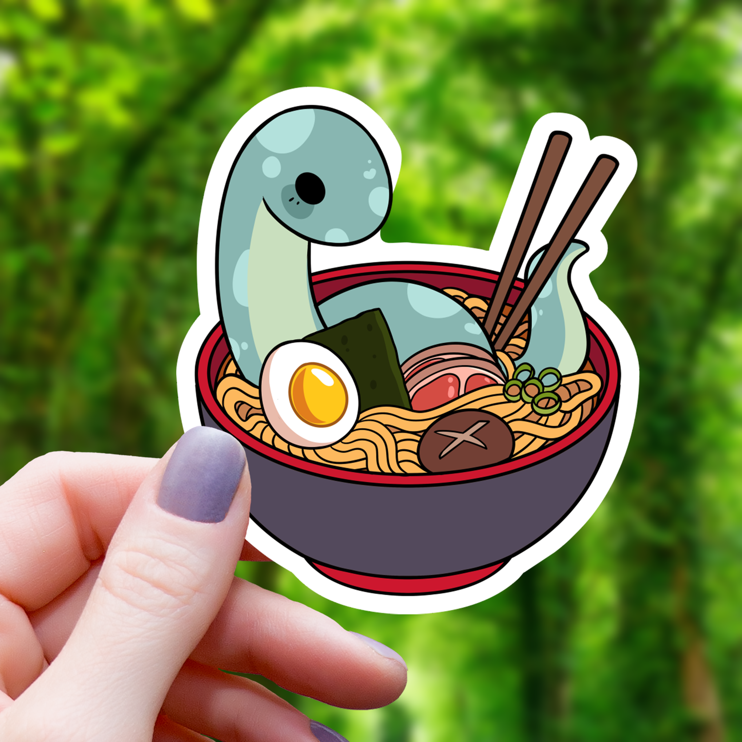 Loch Ness Ramen Bowl Sticker - 3"
