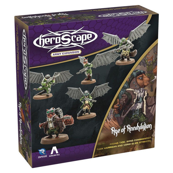 Heroscape: Rising Tide - Wing Commander Tuck Harrigan and Vorid Glidestriker Army
