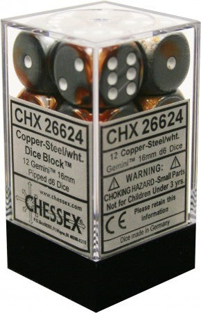 16mm D6 Copper Steel/White