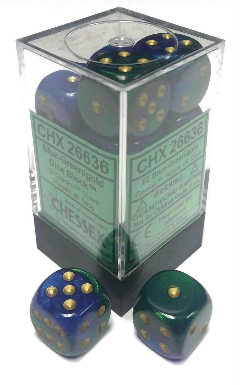 Gemini 4: 16mm D6 Black Green/Gold (12)
