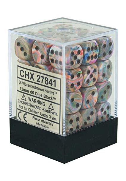 12mm D6 Festive Vibrant/Brown