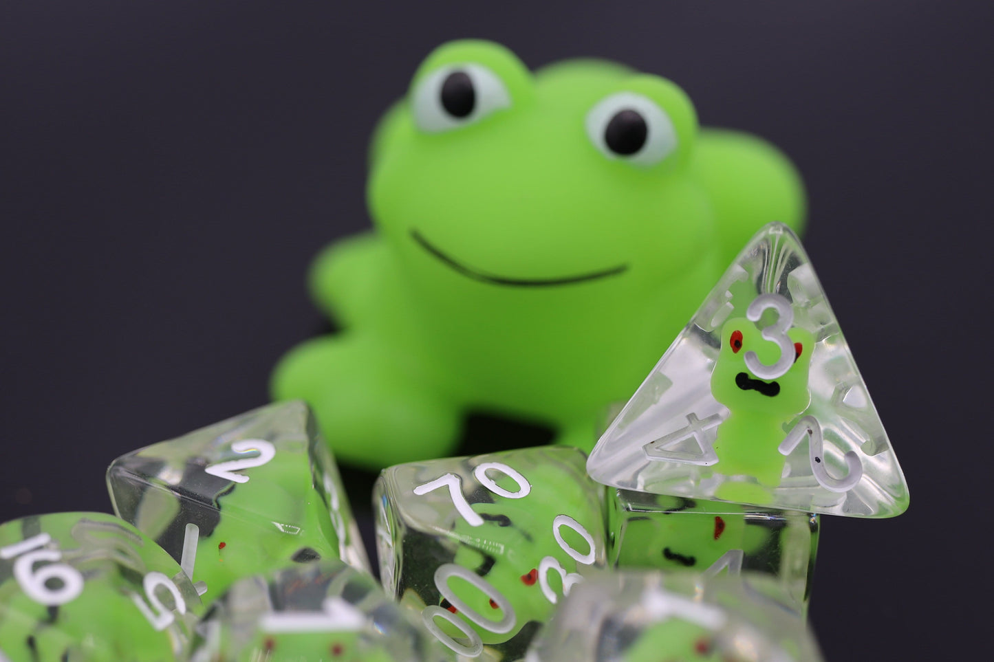 Green Frog RPG Dice Set