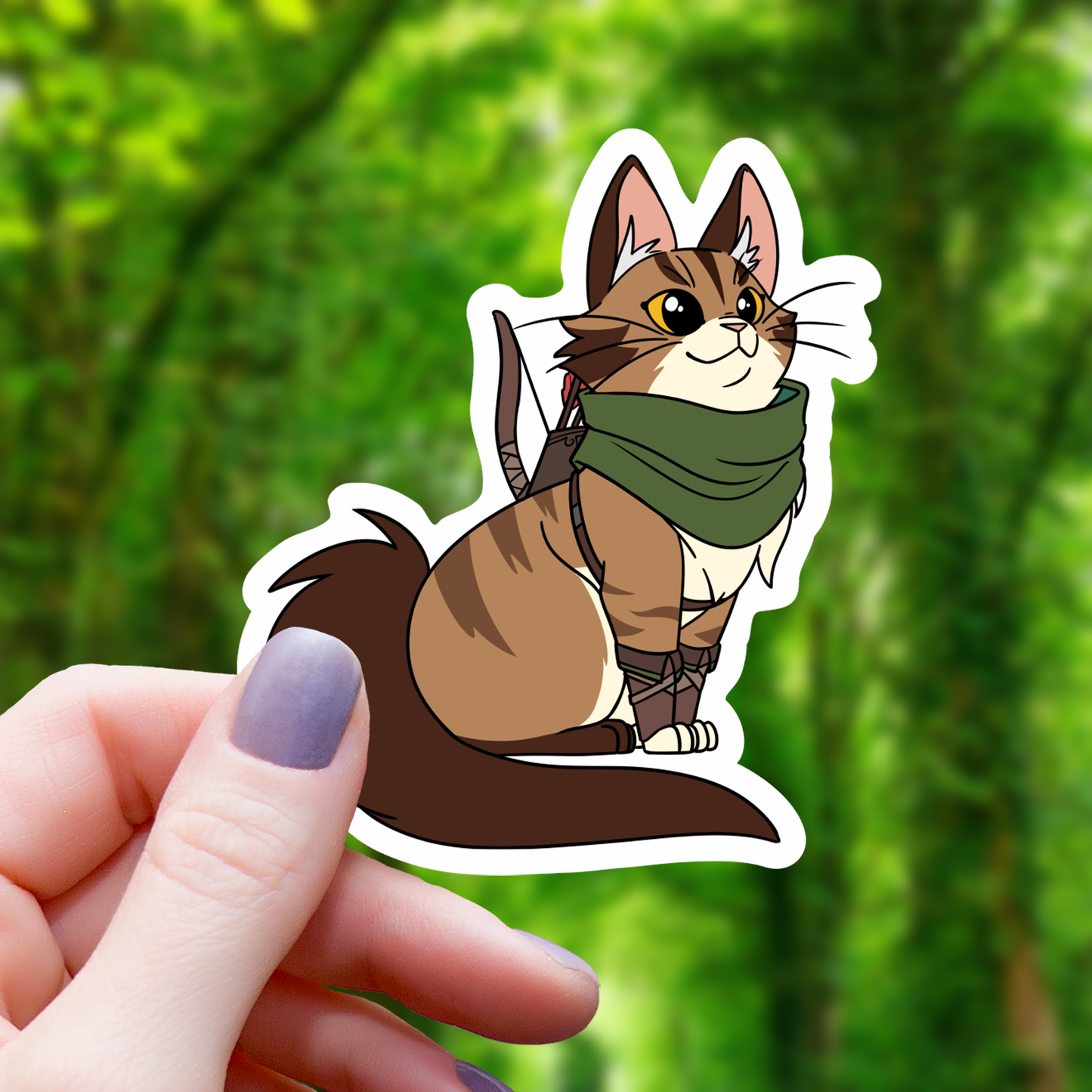 Cat Ranger Standing Sticker - 3"