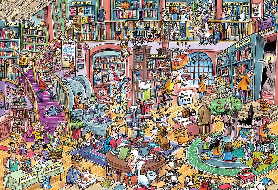 Bookshop Bedlam 100 Piece Puzzle