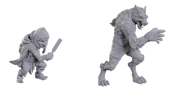 Chetney Pock O'Pea & Werewolf Critical Role Unpainted Miniatures