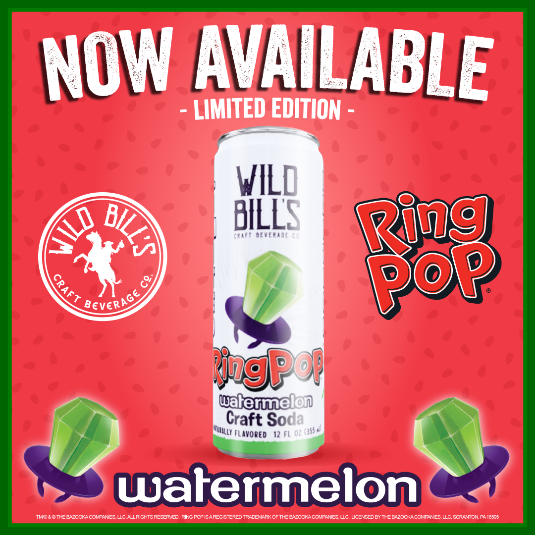 Ring Pop Soda Watermelon Pure Cane Sugar, 12-Pack, Cans