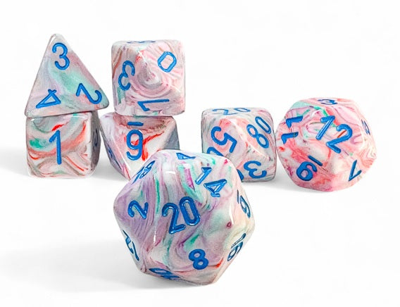 Festive: Mega-hedral Pop Art/blue 7-Die Set