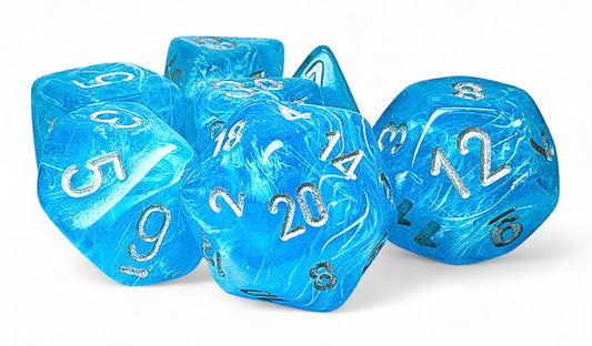 Luminary: Mega-hedral Sky/silver 7-Die Set