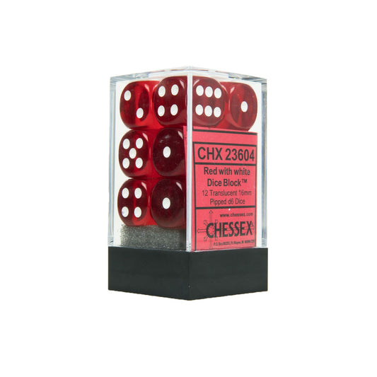 16mm 12d6 Translucent: Red/White