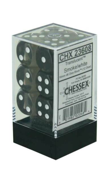 16mm 12d6 Translucent: Smoke/White