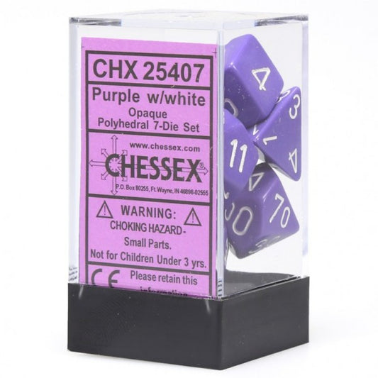 7-Die Set Opaque: Purple/White