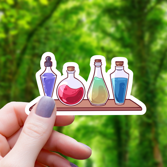 Shelf of Potions Sticker - 3"