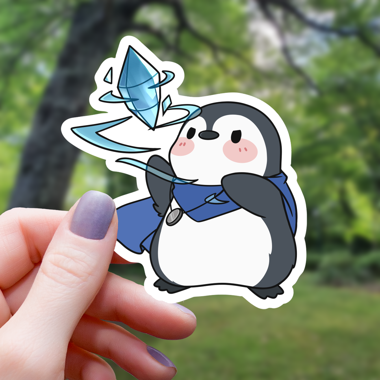 Penguin Ice Wizard Sticker - 3"