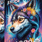 Magical Wolf Portrait 1000-Piece Enjoy Puzzle