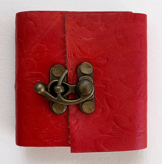 Red Embossed mini ~ 3" x 3"