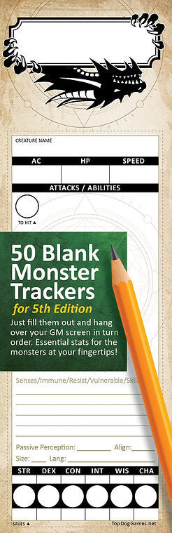 Stat Trackers: 5E Monster Trackers