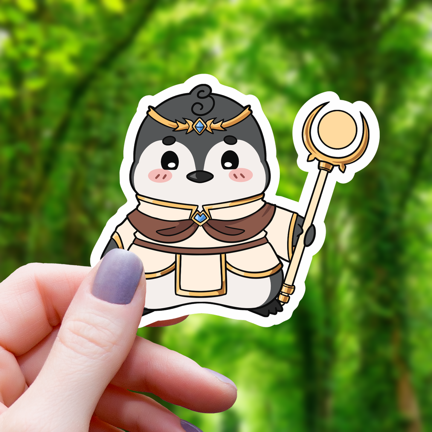 Penguin Cleric TTRPG Class Sticker - 3"