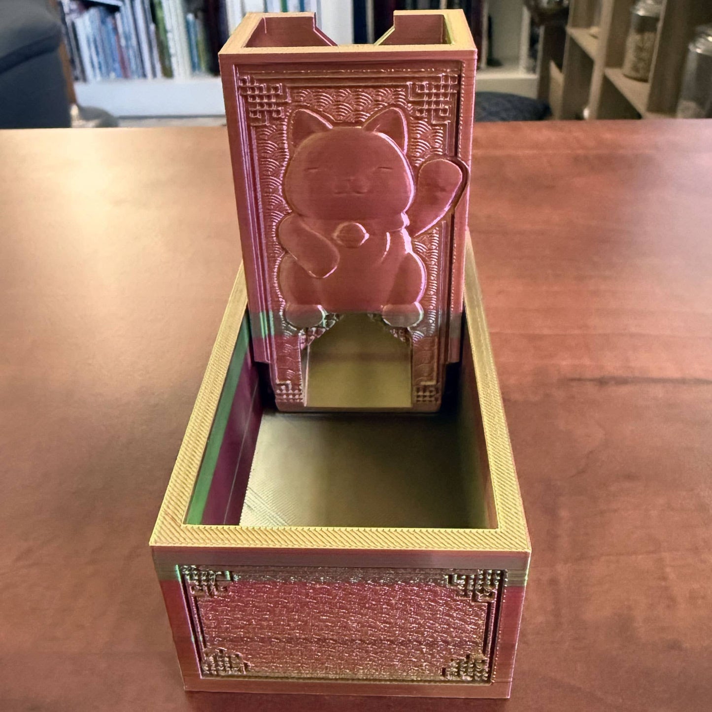 Folding Lucky Kitty Tower & Storage | TTRPG, D&D, TCG, CoC