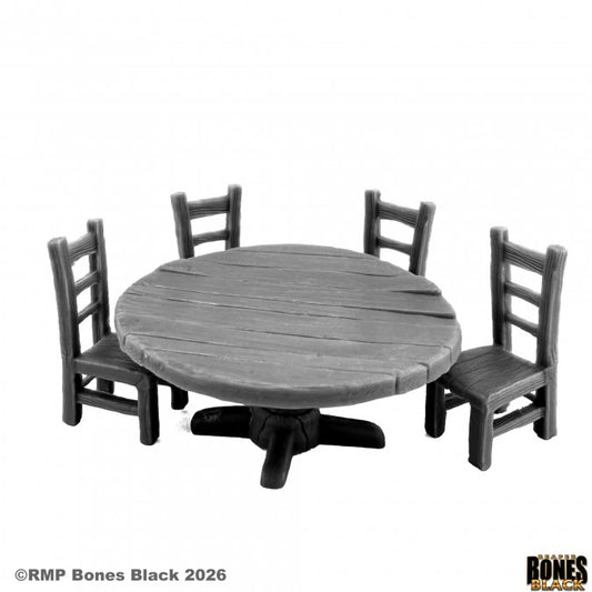 Round Table and Chairs (4)