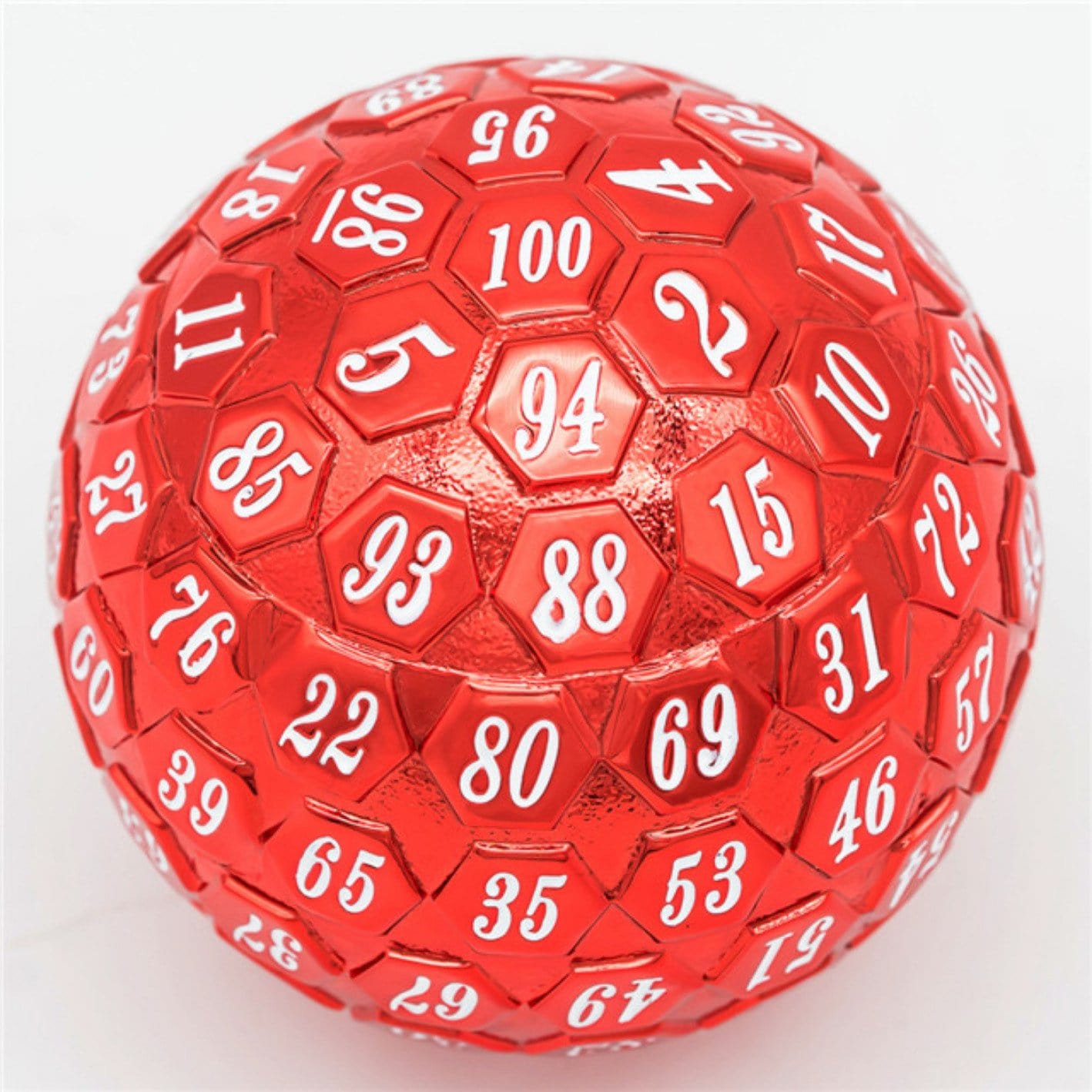 45mm Metal D100 - Red with White Font