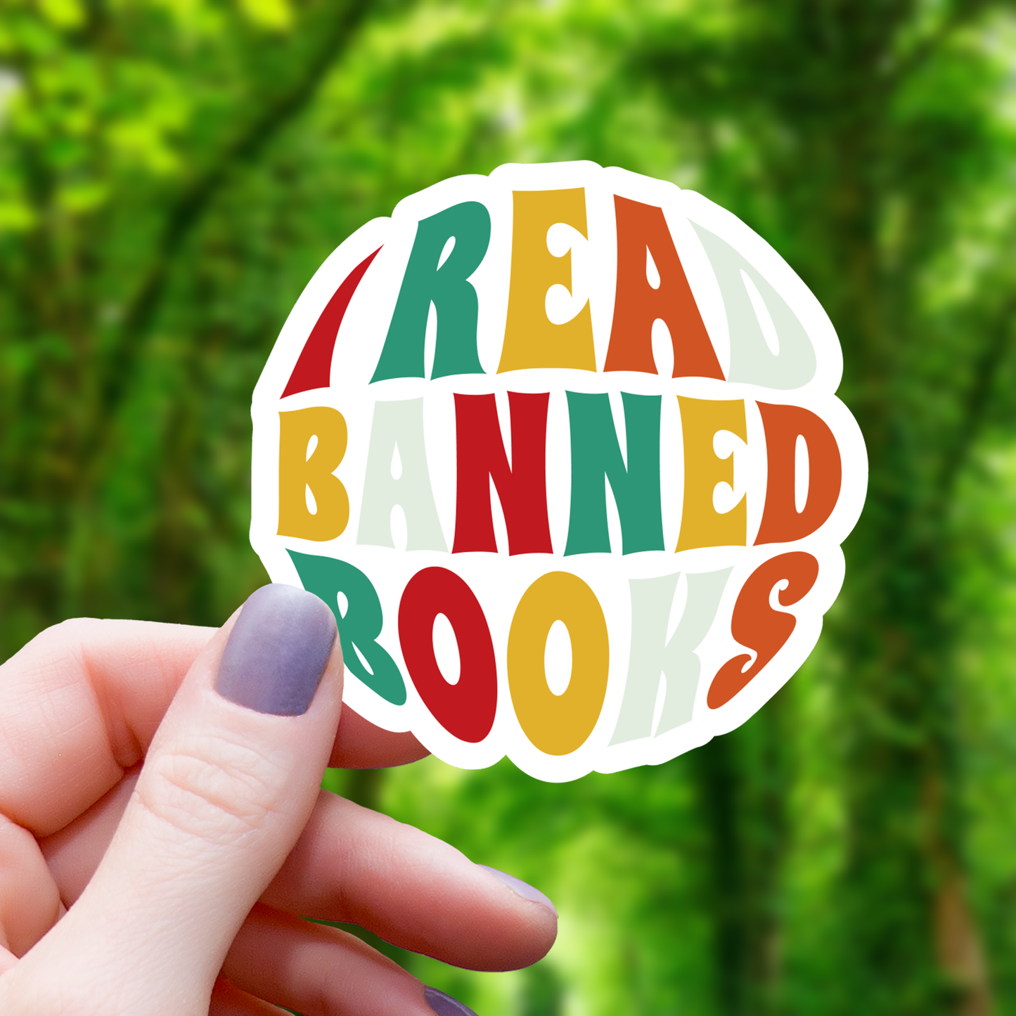 I Read Banned Books Sticker - 3"