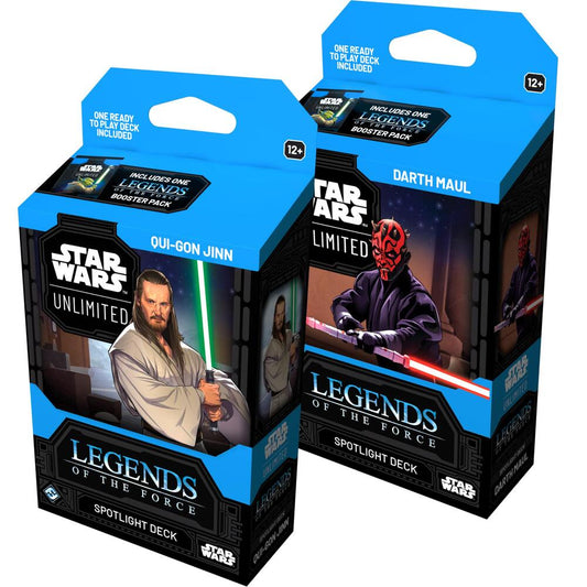 Qui-Gon Jinn + Darth Maul spotlight Decks