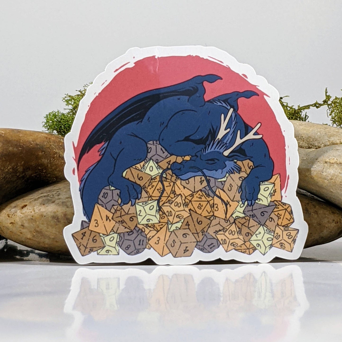 Dragon Dice Hoard Polyhedral Dice Sticker - 2.5"