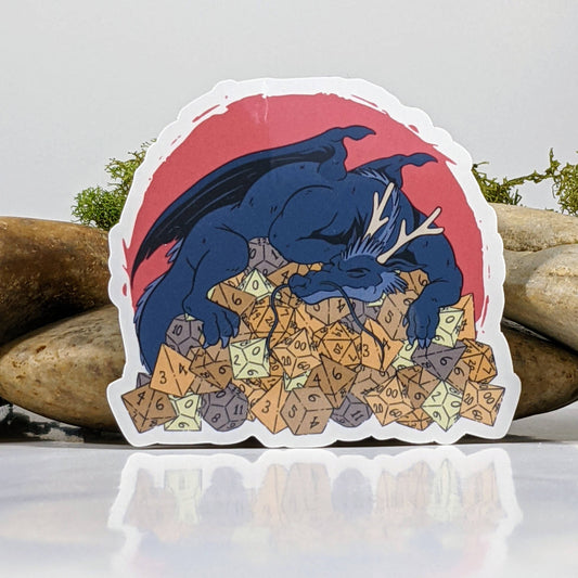 Dragon Dice Hoard Polyhedral Dice Sticker - 2.5"