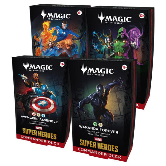 All 4 Marvel Commander Decks