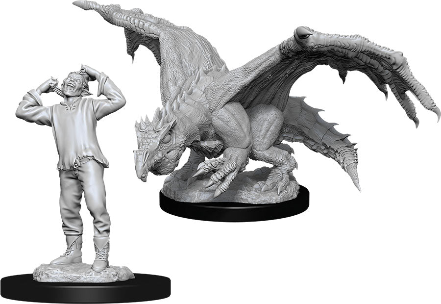 Green Dragon Wyrmling & Afflicted Elf Dungeons & Dragons: Nolzur's Marvelous Unpainted Miniatures