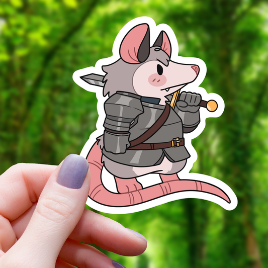Opossum Paladin TTRPG Class Sticker-3"