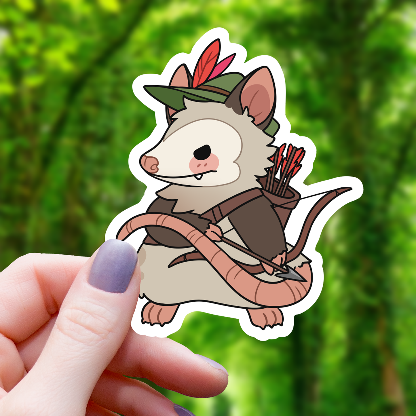 Opossum Ranger TTRPG Class Sticker-3"